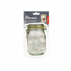 Kikkerland Mason Jar Zip Lock Bags - Small