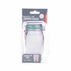 Kikkerland Mason Jar Zip Lock Bags -Extra Small
