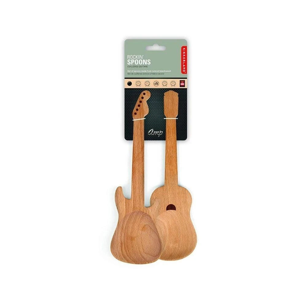 KIKKERLAND Guitar Spoons Set Of 2 1 KIKKERLAND Guitar Spoons Set Of 2