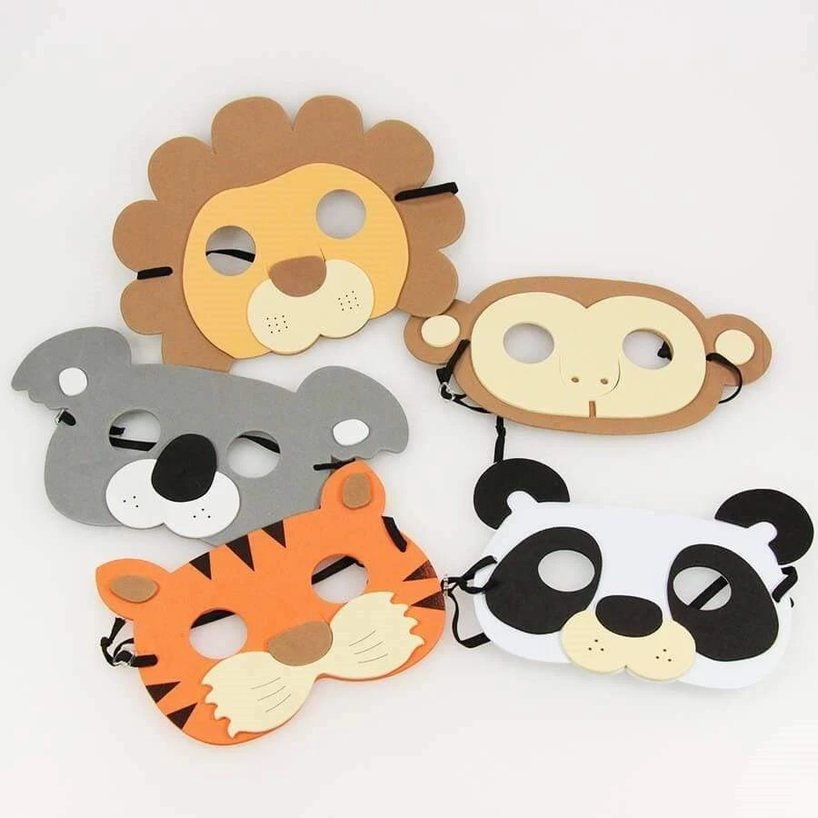 KIKKERLAND Jungle Masks Set Of 5 1 KIKKERLAND Jungle Masks Set Of 5