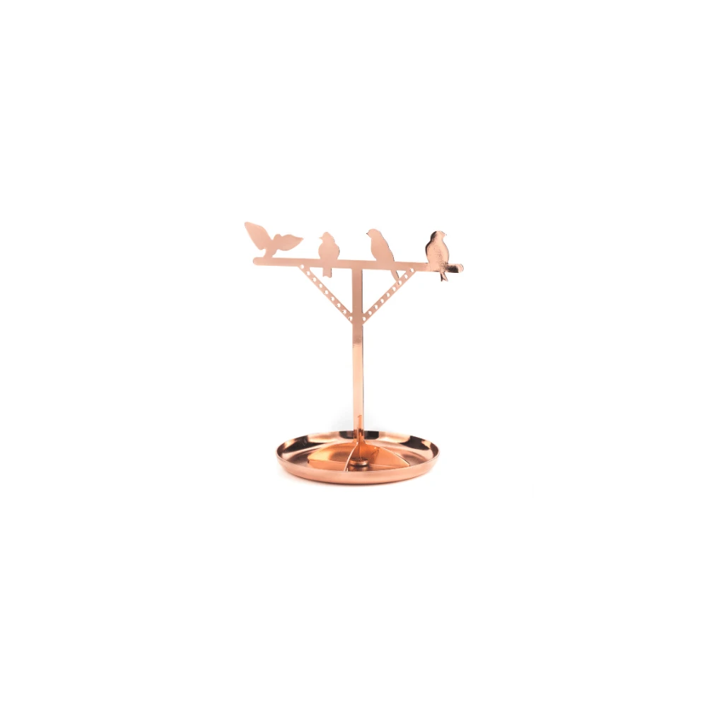KIKKERLAND Copper Bird Is The Word Jewelry Stand 1 KIKKERLAND Copper Bird Is The Word Jewelry Stand