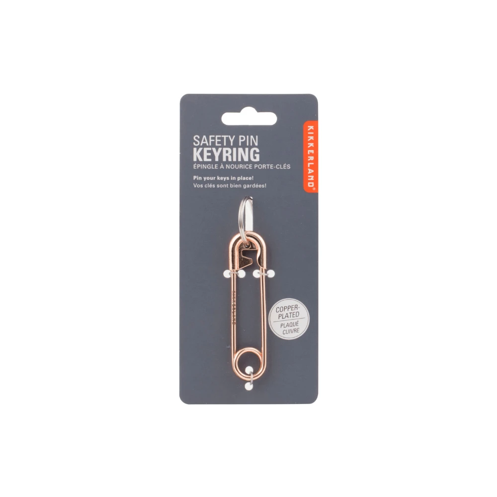 KIKKERLAND Key Ring Safety Pin Copper 1 KIKKERLAND Key Ring Safety Pin Copper