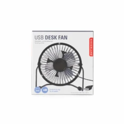 KIKKERLAND USB Metal Desk Fan - Black