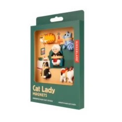 KIKKERLAND Cat Lady Magnets -Kikkerland cat lady magnets packaging