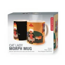 KIKKERLAND Cat Lady Morph Mug -Kikkerland cat lady morph mug packaging