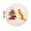 KIKKERLAND Cat Mini Cross Stitch Embroidery Kit