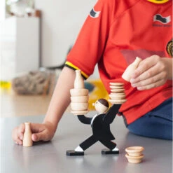 KIKKERLAND Don't Tip The Waiter Stacking Game -Kikkerland dont tip the waiter stacking game action shot 2 by kikkerland