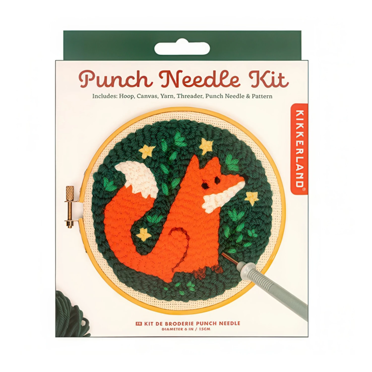 KIKKERLAND Fox Punch Needle Kit 3 KIKKERLAND Fox Punch Needle Kit - Image 3