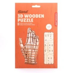 KIKKERLAND Hand 3D Wooden Puzzle 9 KIKKERLAND Hand 3D Wooden Puzzle -Kikkerland hand 3d wooden puzzle packaging