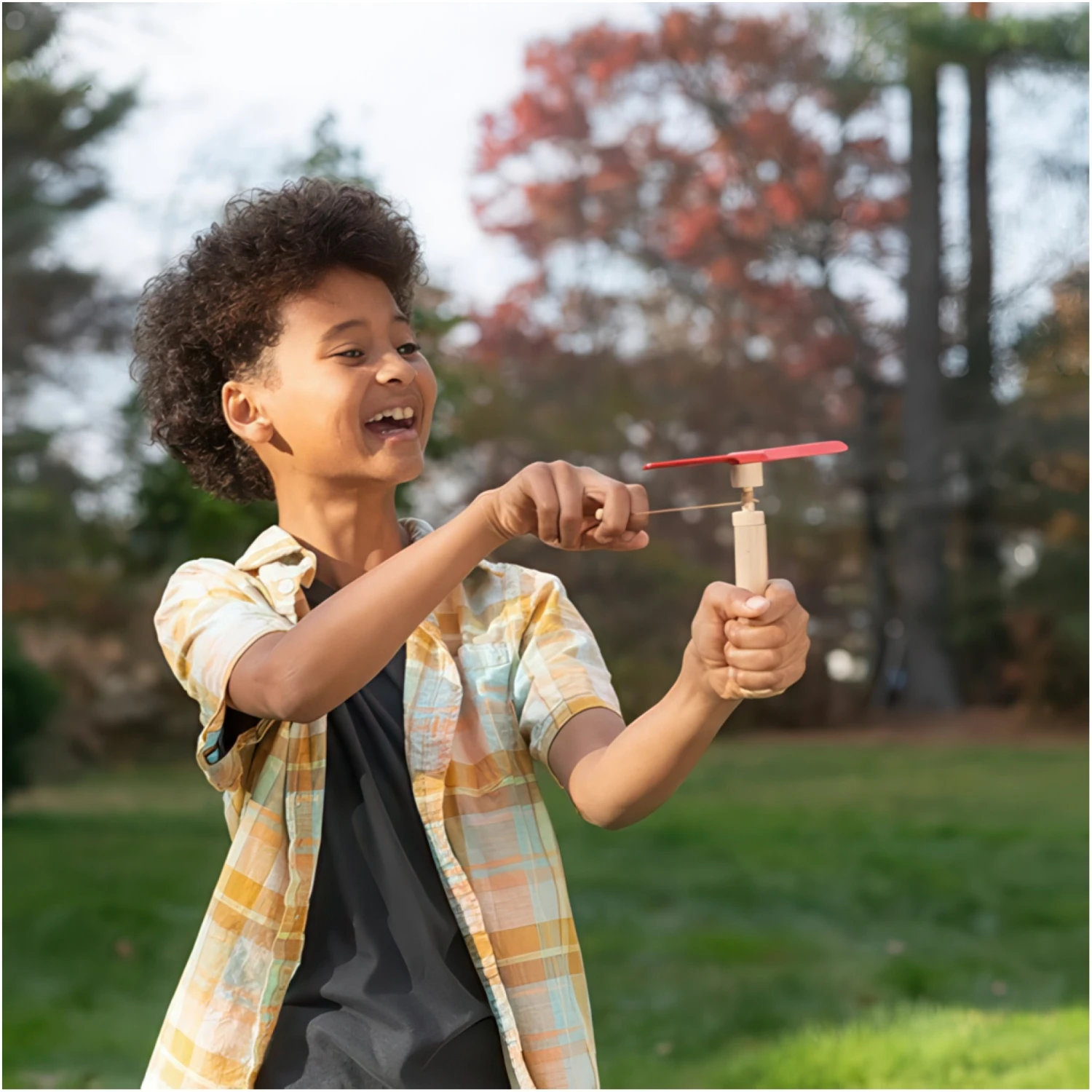 KIKKERLAND Huckleberry Pull Helicopter 2 KIKKERLAND Huckleberry Pull Helicopter - Image 2