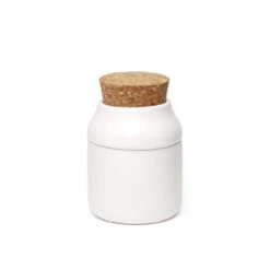 KIKKERLAND Ceramic Grinder & Jar | White -Kikkerland kikkerland kitchen small ceramic grinder jar white 28558940176468
