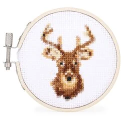 KIKKERLAND Mini Cross Stitch Embroidery Kit - Deer