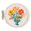KIKKERLAND Mini Cross Stitch Embroidery Kit Flowers