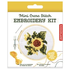 KIKKERLAND Mini Cross Stitch Embroidery Kit Sunflower