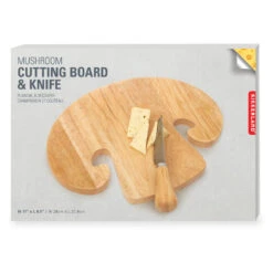 KIKKERLAND Mushroom Cutting Board & Knife -Kikkerland mushroom cutting board knife packaging