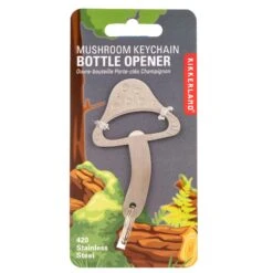 KIKKERLAND Mushroom Keychain Bottle Opener -Kikkerland mushroom keychain bottle opener packaging