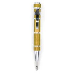 KIKKERLAND Precision 8-In-1 Screwdriver -Kikkerland precision 8 in 1 screwdriver gold