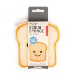 KIKKERLAND Toast Scrub Sponge -Kikkerland toast scrub sponge packaging