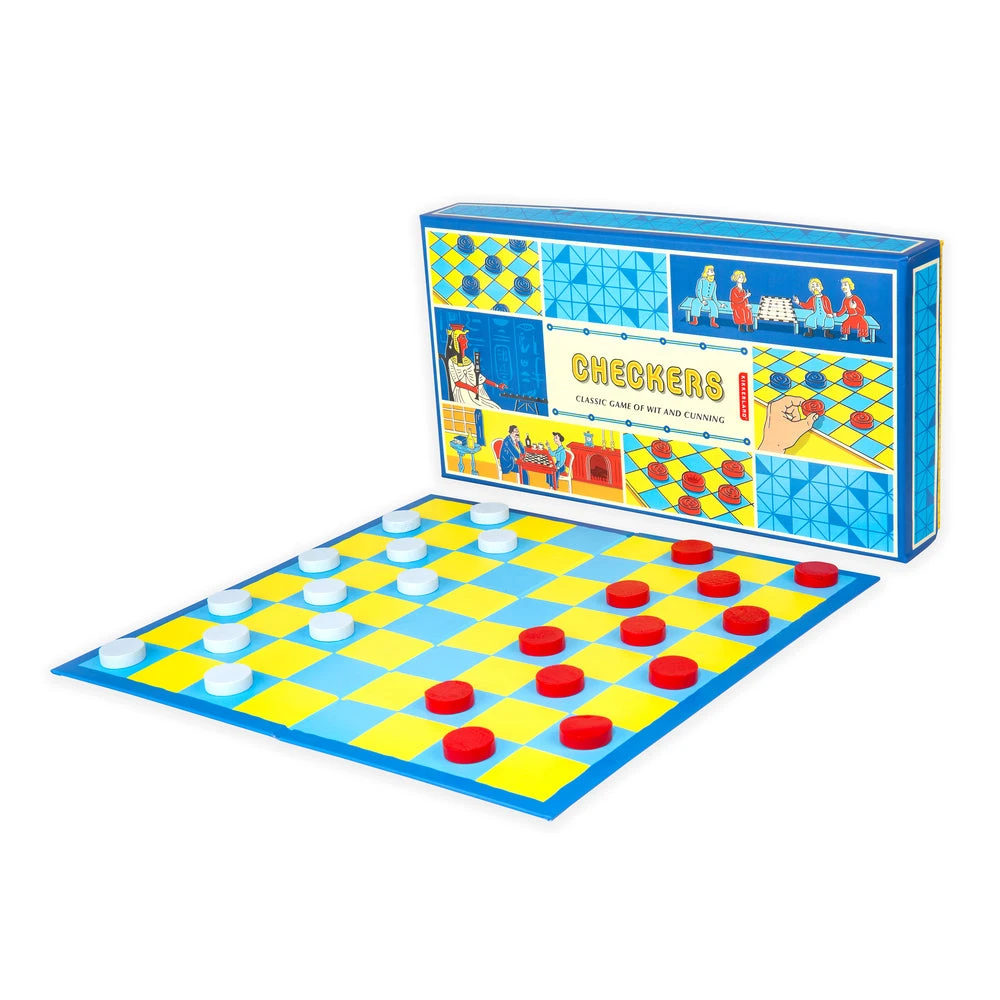 Kikkerland Checkers Board Game 1 Kikkerland Checkers Board Game