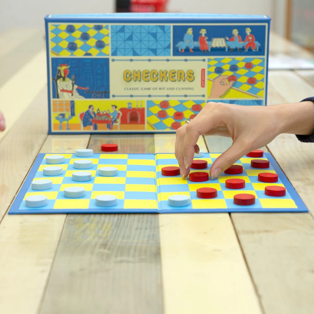 Kikkerland Checkers Board Game 4 Kikkerland Checkers Board Game - Image 4
