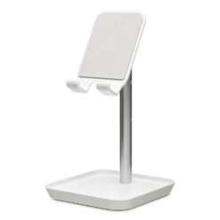 Kikkerland Height-Adjustable Perfect Phone Stand - White