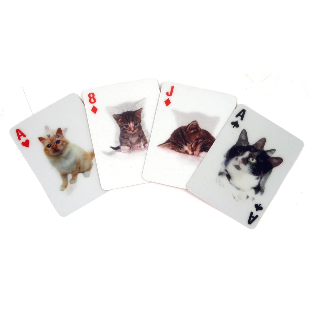 Kikkerland Playing Cards Cats 3D 2 Kikkerland Playing Cards Cats 3D - Image 2