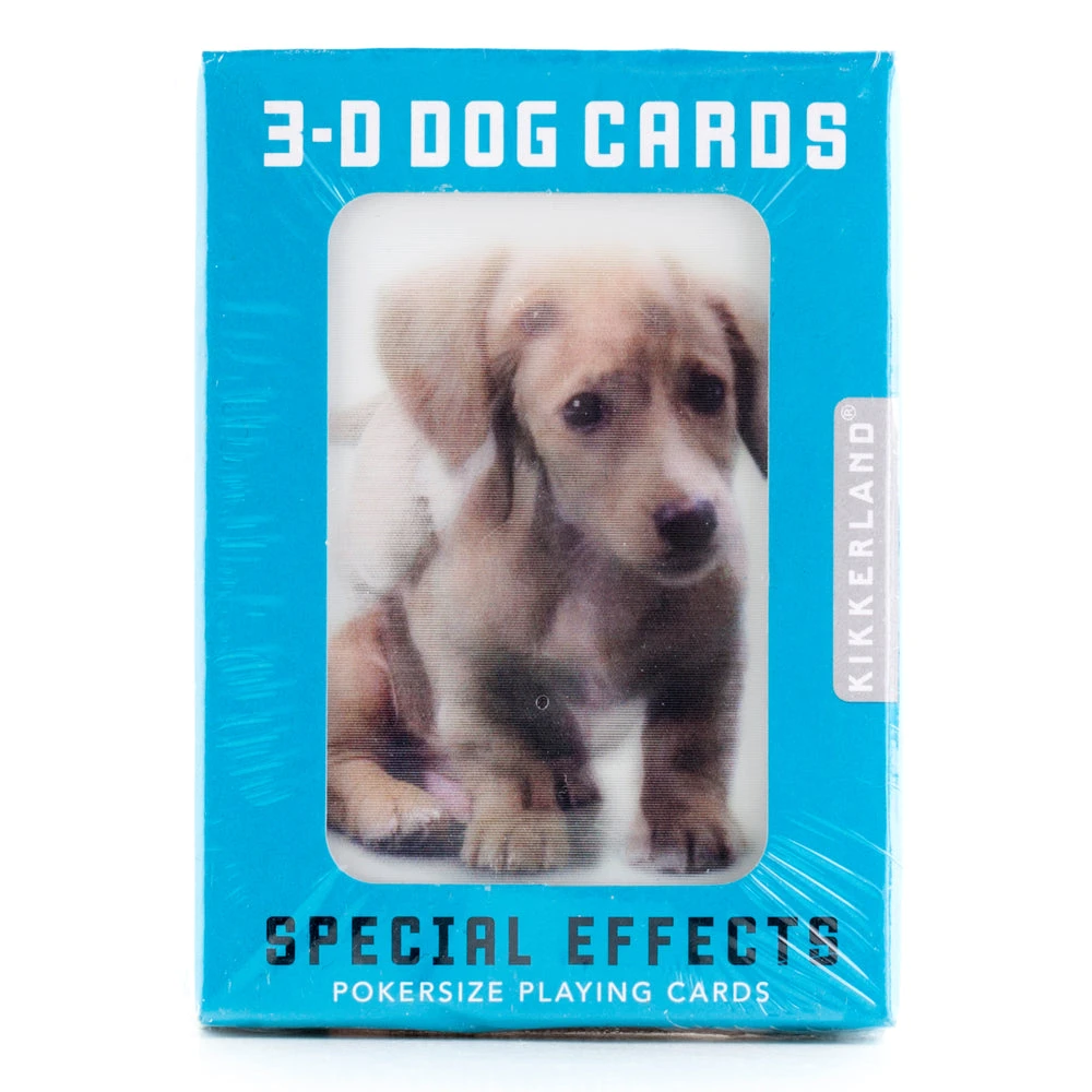 Kikkerland Playing Cards Dogs 3D 1 Kikkerland Playing Cards Dogs 3D