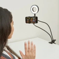 Kikkerland 2-in-1 Live Streaming Kit With Phone Holder And LED Light -Kikkerland 8ad48a655f4cdc559cbe40b67a2253e6b9873d92 square3034473 4