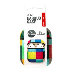 Kikkerland Protective Earbud Case For Apple AirPods - Plaid