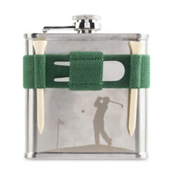 Kikkerland 6oz Golf Flask