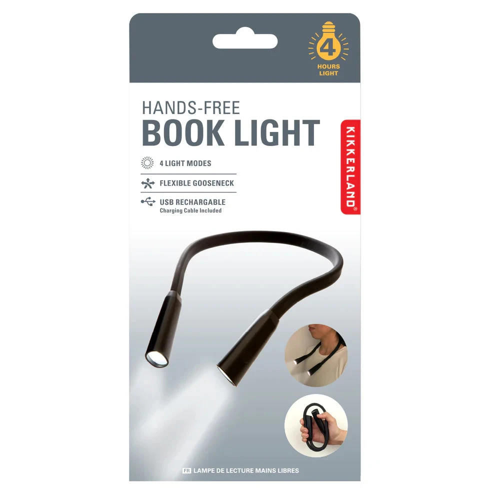 Kikkerland Hands Free USB Rechargeable Book Light 2 Kikkerland Hands Free USB Rechargeable Book Light - Image 2