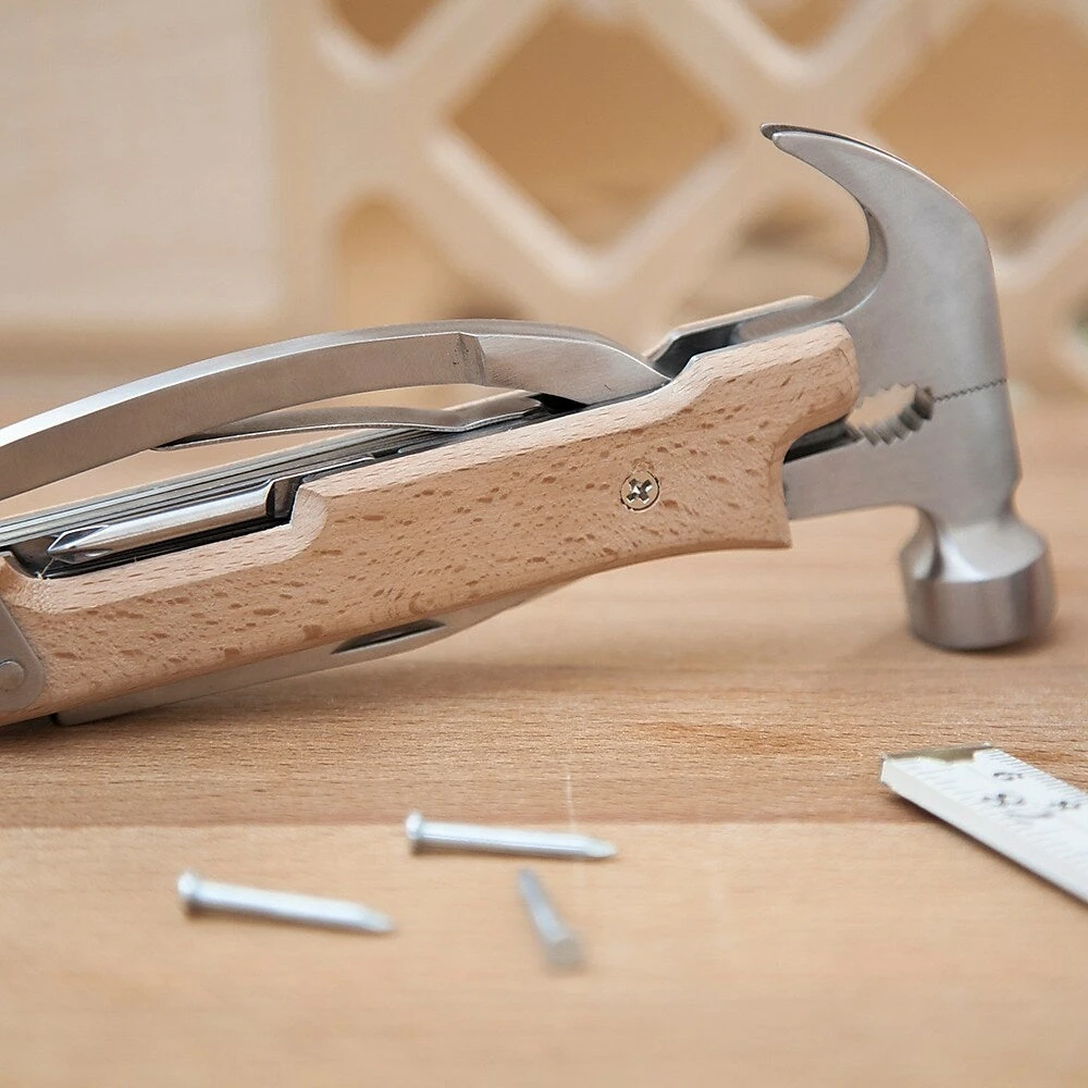 Kikkerland Wood Multi Function Hammer Tool 5 Kikkerland Wood Multi Function Hammer Tool - Image 5