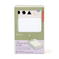 KIKKERLAND Desk Jotter Pad & Pen -Kikkerland desk jotter pad pen packaging