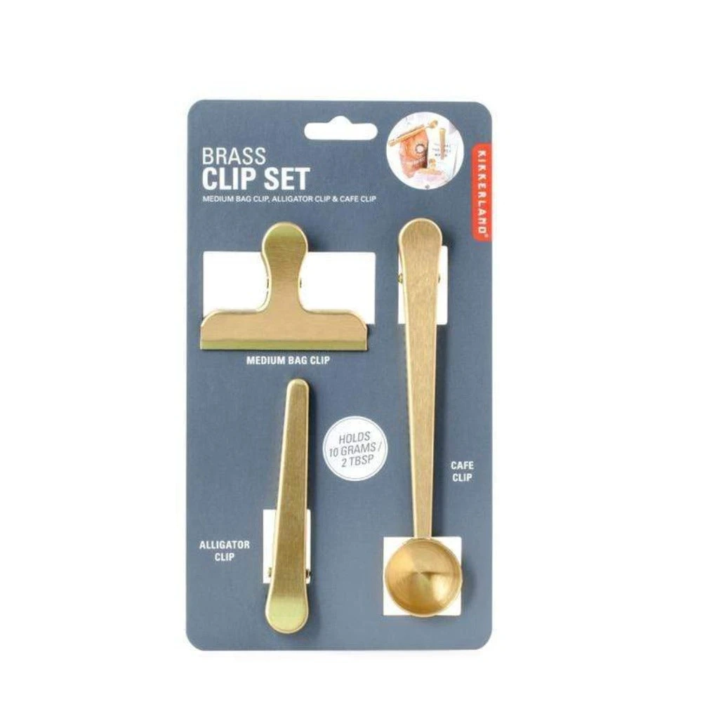 KIKKERLAND Brass Clip Set 1 KIKKERLAND Brass Clip Set