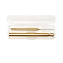 KIKKERLAND Travel Straw Set 13 KIKKERLAND Travel Straw Set -Kikkerland kikkerland kitchen copper travel straw set 28558964097108