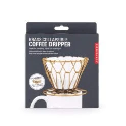 KIKKERLAND Brass Collapsible Coffee Dripper -Kikkerland kikkerland kitchen kikkerland brass collapsible coffee dripper 14476978323540